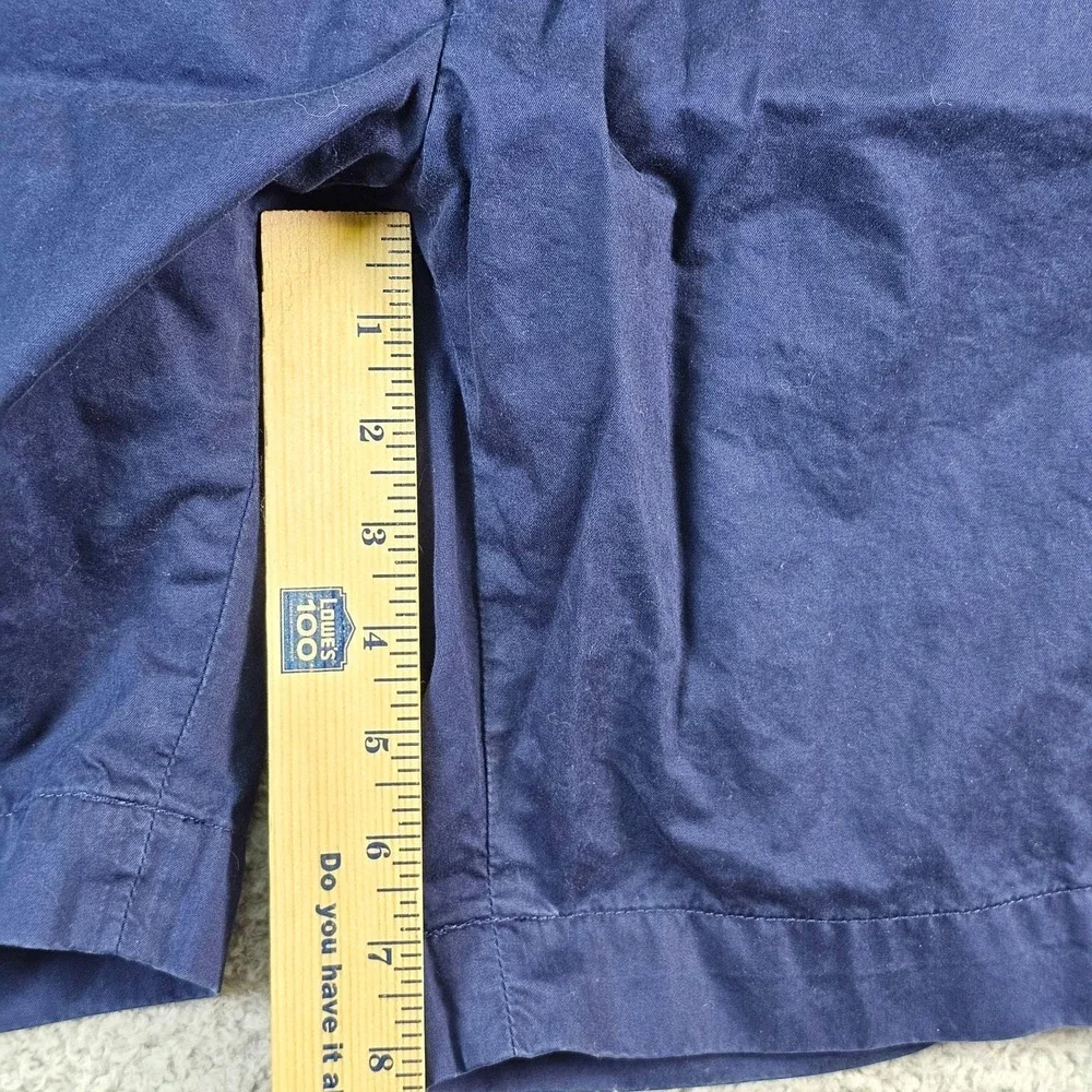 Polo Ralph Lauren Mens 36 Blue Cotton Canvas Chino Shorts 8 Inseam Classic Fit